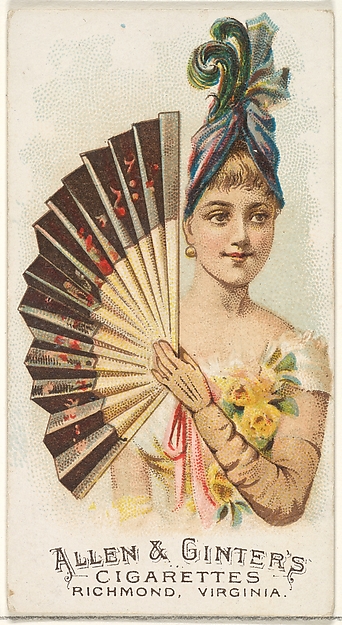 Allen & Ginter, Plate 28, from the Fans of the Period series (N7) for Allen & Ginter Cigarettes Brands