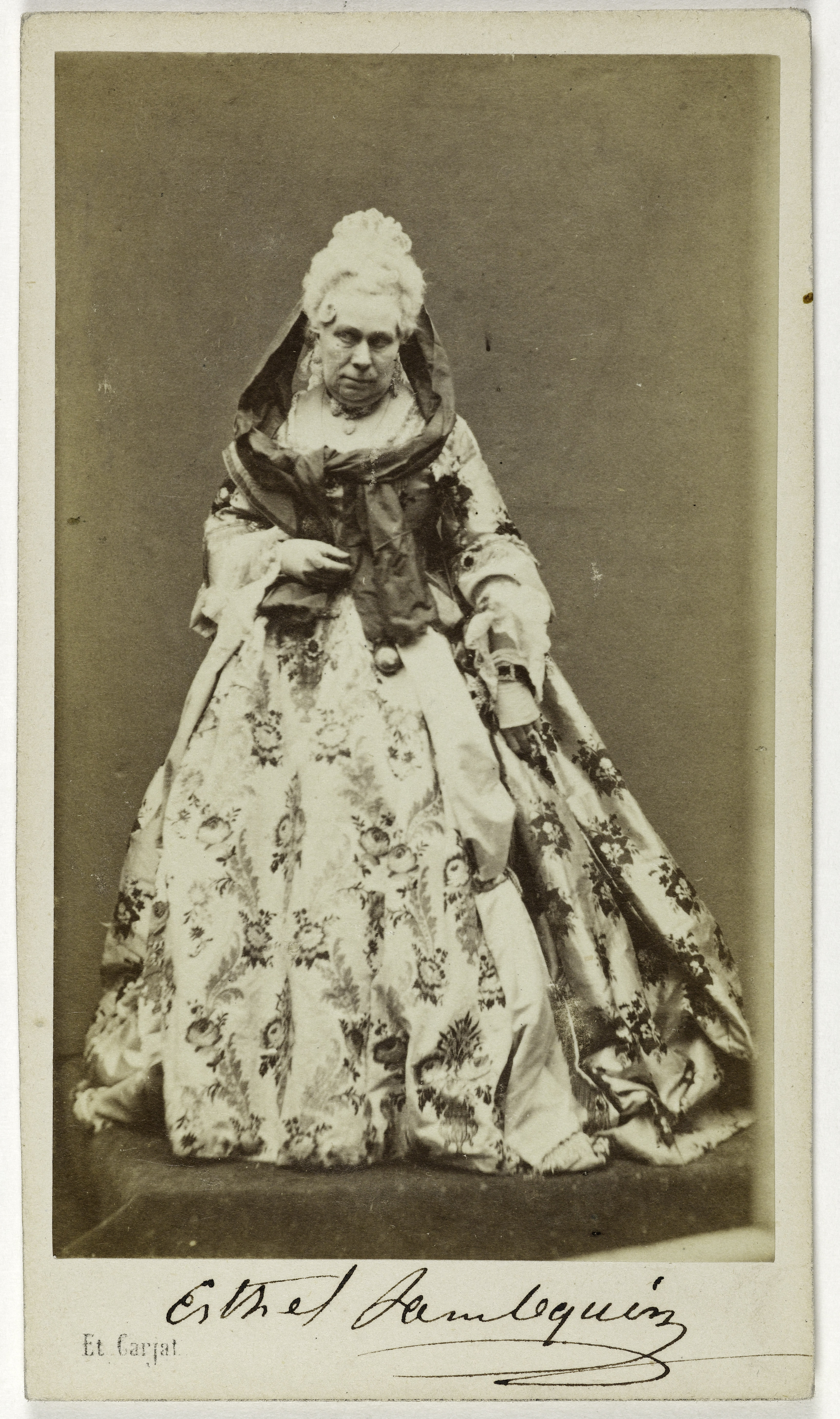 Etienne Carjat, Portrait de Lambquin Estelle (1812-1872), (Louise Estelle Guénard, dite), (actrice)