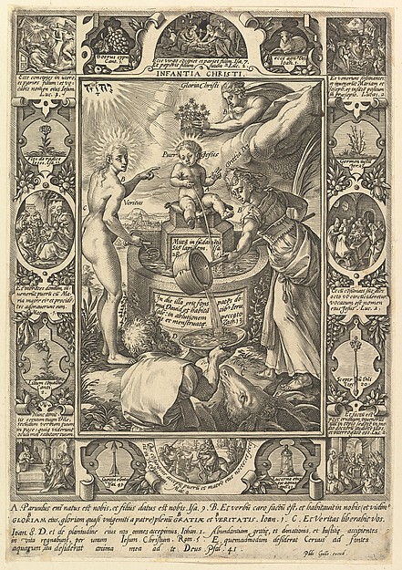 Hendrick Goltzius, The Infant Christ, from "Allegorical Scenes on the Life of Christ, from Christian and Profane Allegories"