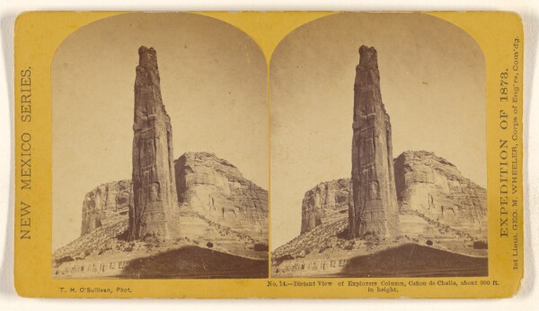 Timothy H. O'Sullivan, Distant View of Explorers Column, Canon de Chelle, about 900 ft. in height.