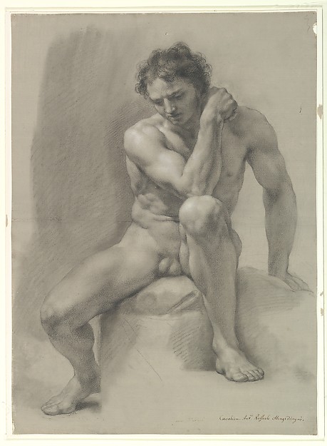 Anton Raphael Mengs, Seated Nude Male