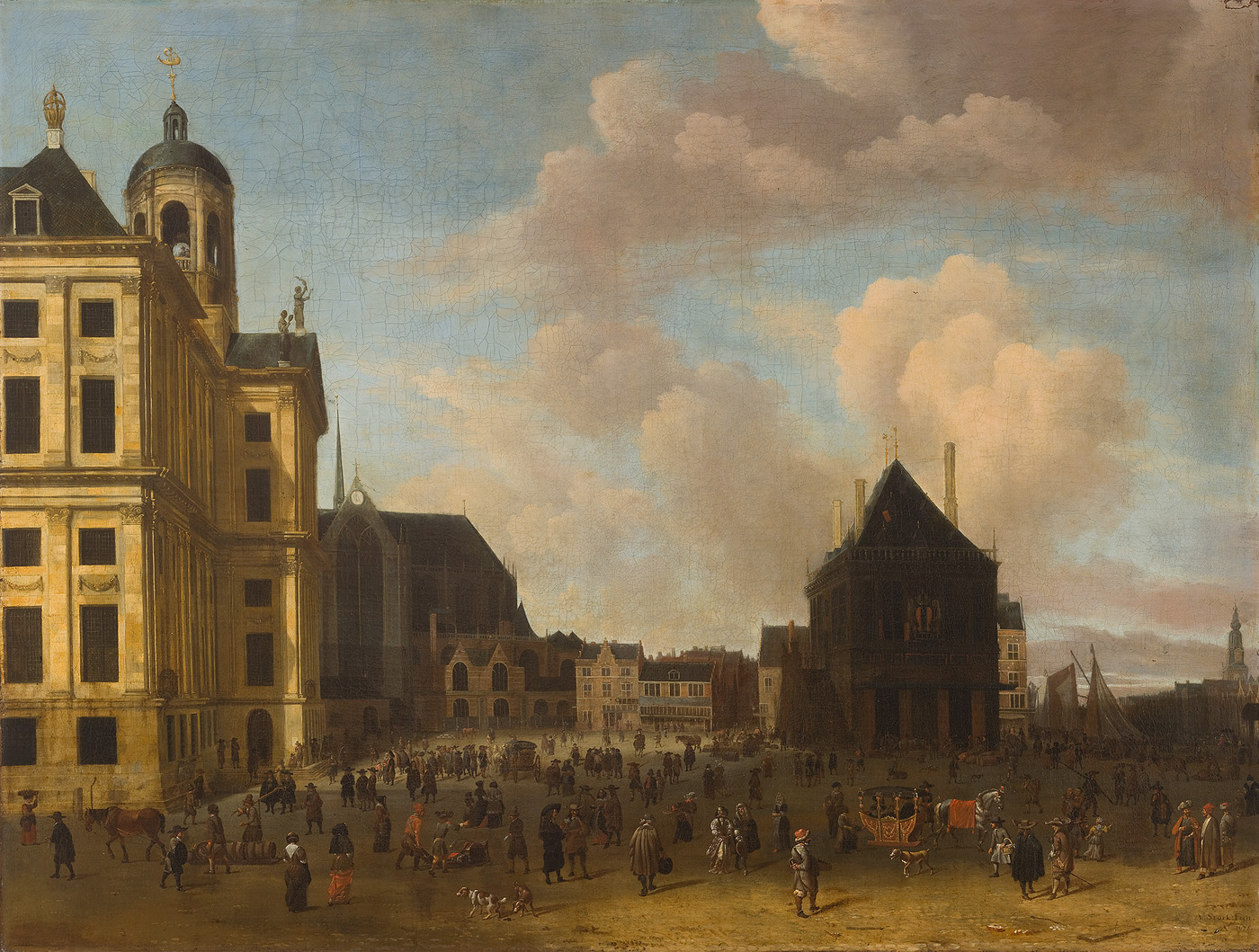 Abraham Storck, View of Dam Square, with the Old Weigh House