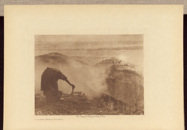 Edward S. Curtis, Cooking Whale Blubber