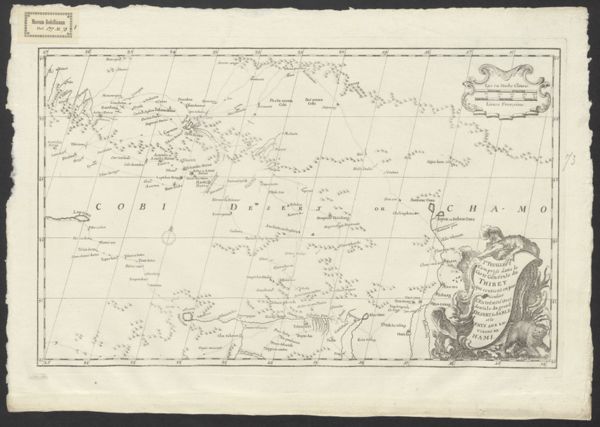 Anville, Jean Baptiste Bourguignon d', (1697-1782) (cartographer), Ire Feuille Comprise dans la Carte Générale du Thibet qui contient en particulier L'Extrêmité Occidentale du grand Dessert de Sable et de Pays aux environs de Hami