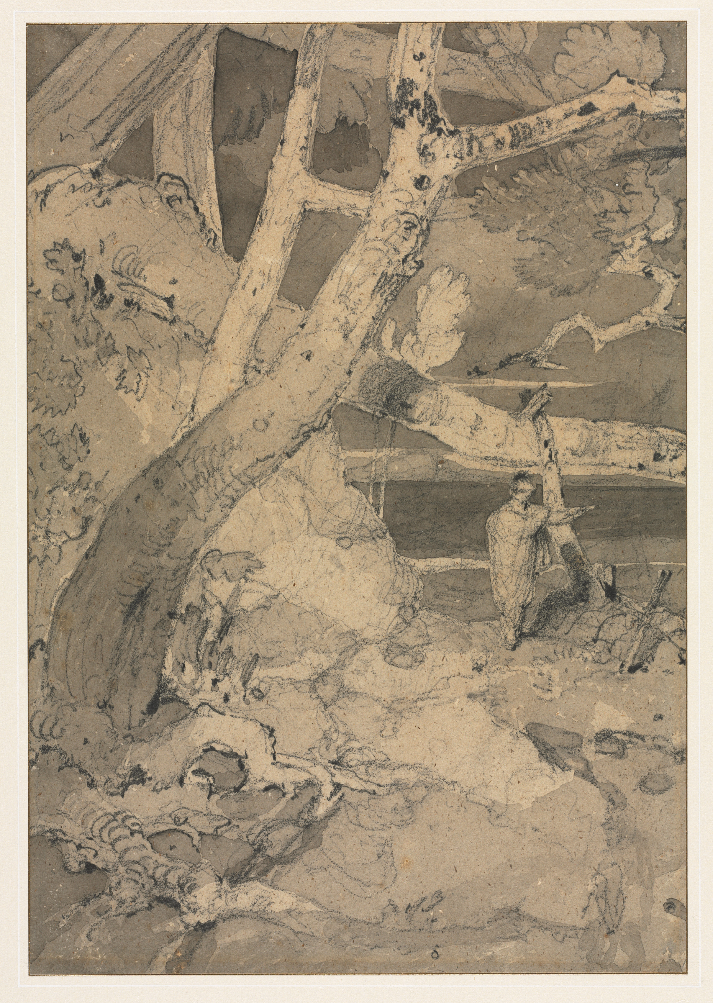 John Sell Cotman, Traveler in a Woodland Landscape