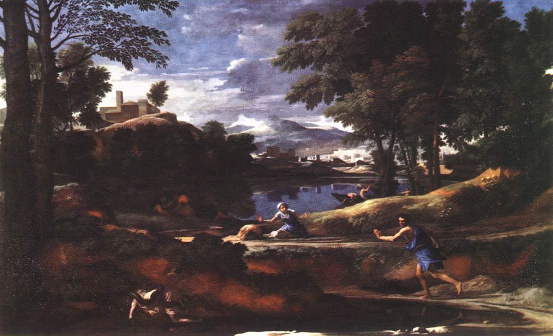 Nicolas Poussin, Landscape with a Man killed by a Snake