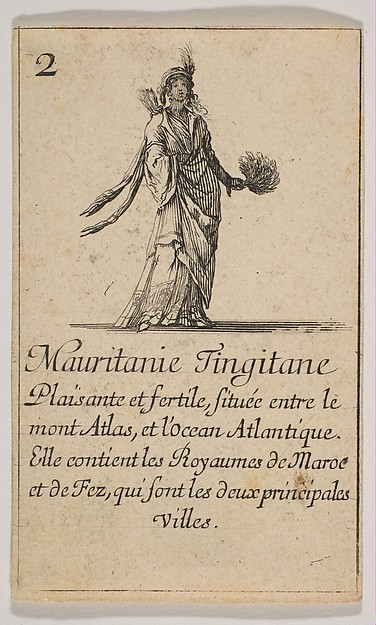 Stefano della Bella, Mauritanie, from "Jeu de la Géographie"