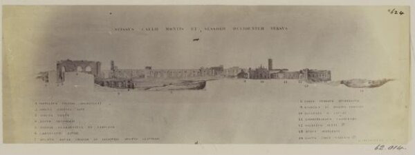 Parker, John Henry, Church of S. Croce in Gerusalemme - Section of the Sessorium, with the Church, Monastery, and Garden, and Amphitheatrum Castrense.