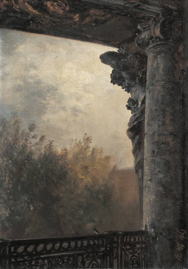 Adolph von Menzel, Blick vom Balkon des Berliner Schlosses