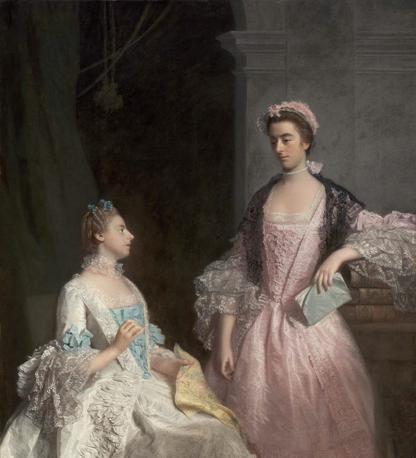 Allan Ramsay, Portrait of Horace Walpole's Nieces: The Honorable Laura Keppel and Charlotte, Lady Huntingtower