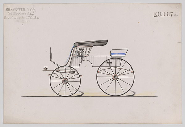 Brewster & Co., Design for Stanhope Phaeton, no. 3317a