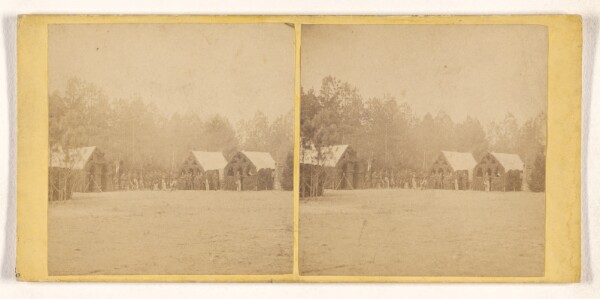 Timothy H. O'Sullivan, Winter Camp of Detachment 50th N.Y. Vol. Engineers. Group of Officers at Headquaters. Nov., 1864.
