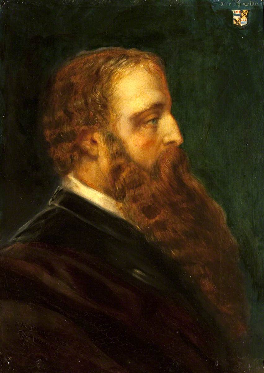 Rebecca Dulcibella Orpen, Edward Heneage Dering (1826-1892), in profile to the right