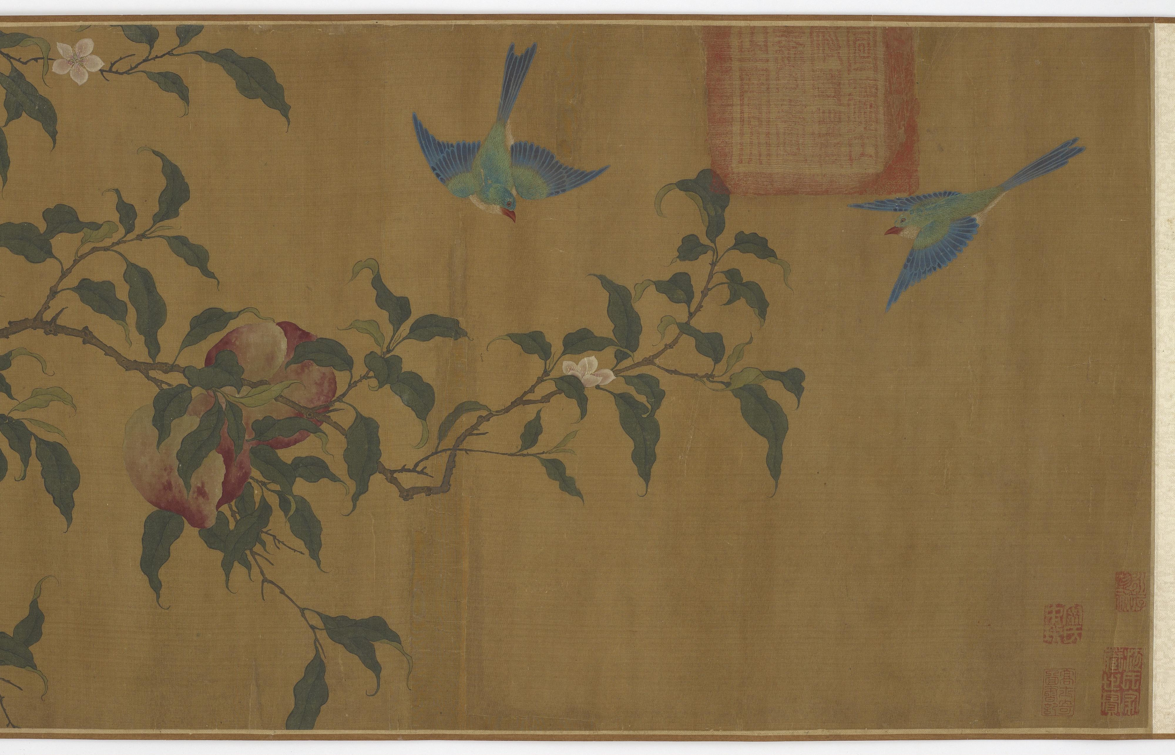 Formerly attributed to Li Di, Birds among peach branches
