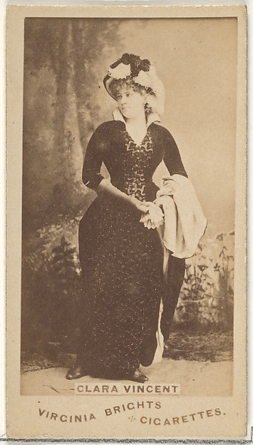Allen & Ginter, Clara Vincent, from the Actors and Actresses series (N45, Type 1) for Virginia Brights Cigarettes