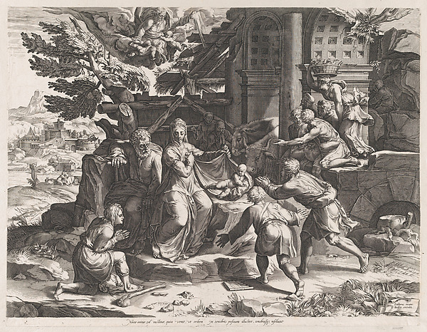 Cornelis Cort, The Adoration of the Shepherds