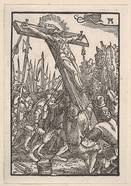 Albrecht Altdorfer, Raising of the Cross, from "The Fall and Salvation of Mankind Through the Life and Passion of Christ"