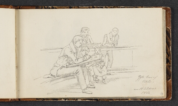 Martinus Rørbye, Figurscene med tegnere