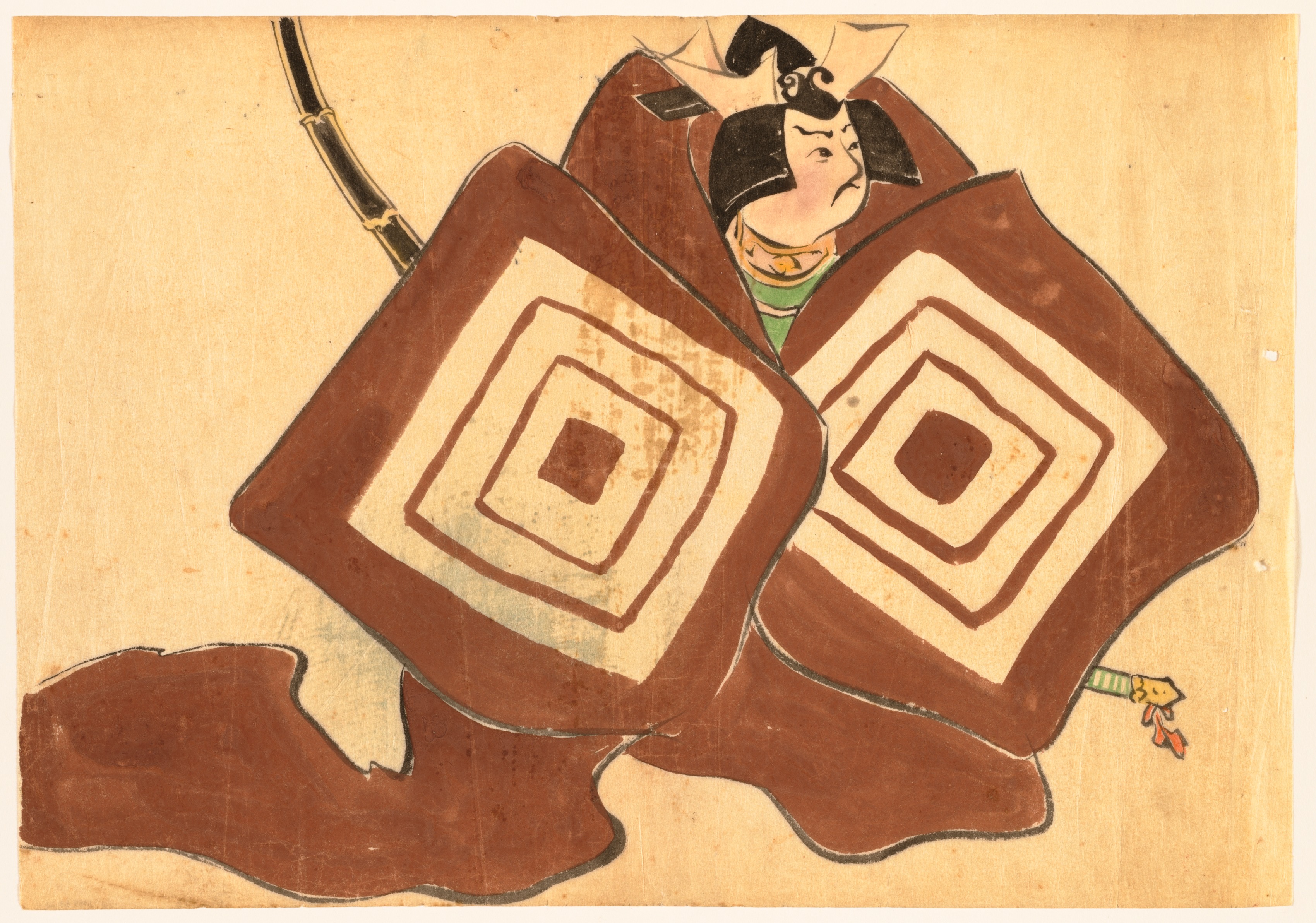 Kamisaka Sekka, Flowers of a Hundred Worlds (Momoyogusa): Shibaraku (Shibaraku)
