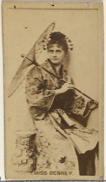 W. Duke, Sons & Co., Miss Benney, from the Actors and Actresses series (N145-8) issued by Duke Sons & Co. to promote Duke Cigarettes