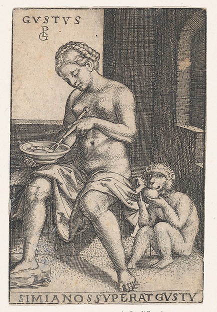 Georg Pencz, Taste (Gustus), from "The Five Senses"