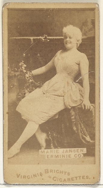 Allen & Ginter, Marie Janson, Erminie Co., from the Actors and Actresses series (N45, Type 1) for Virginia Brights Cigarettes