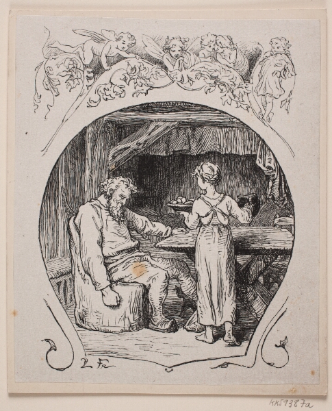 F. Hendriksen, Illustration til "En moders barndomserindringer"