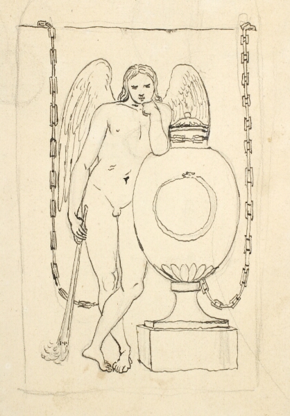 C.W. Eckersberg, Dødens Genius, lænet til en urne