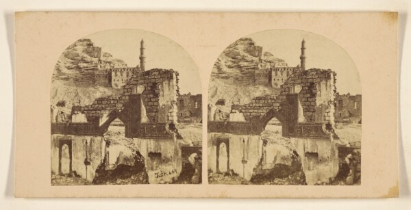 Francis Frith, Ruined Mosques, with Cufic Writing, on the Mukattan Hills.