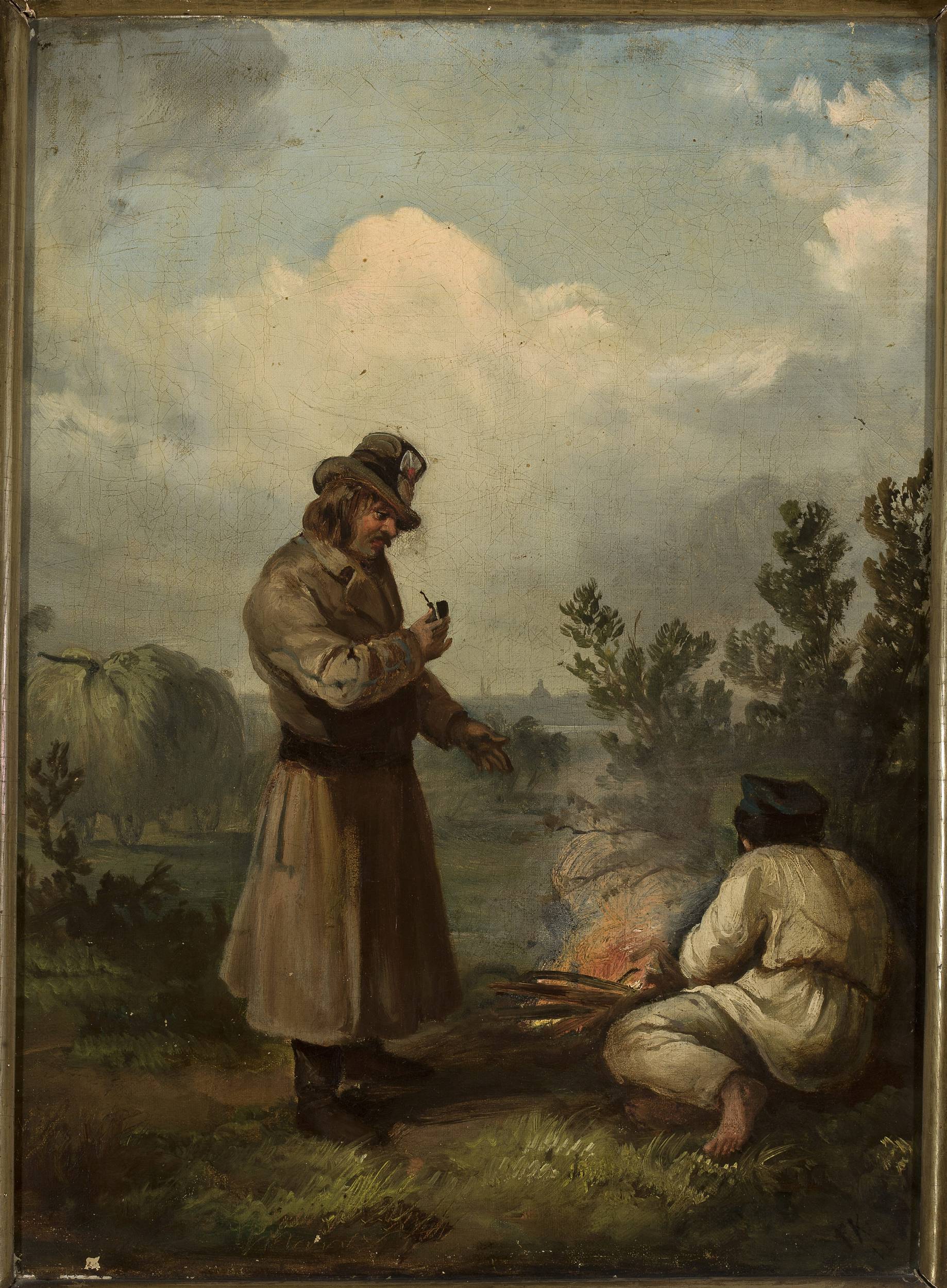 Franciszek Kostrzewski, At bonfire