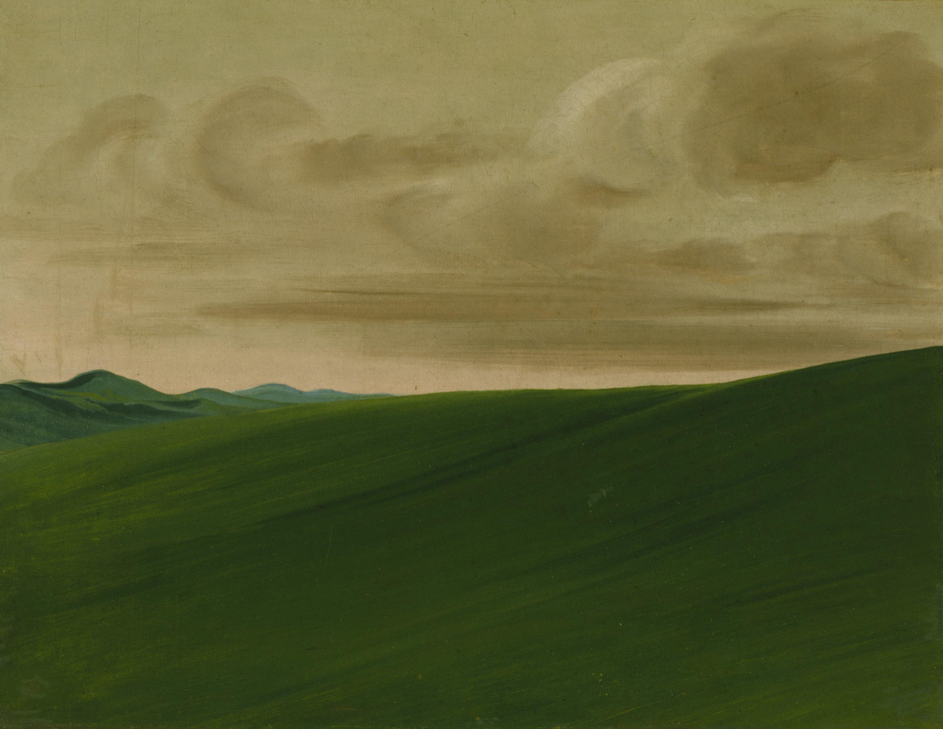George Catlin, Nishnabottana Bluffs, Upper Missouri