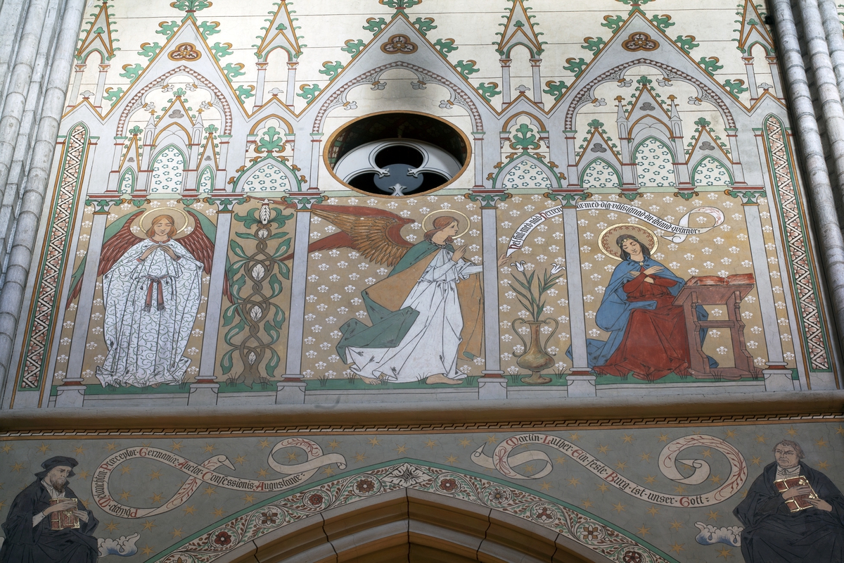 Olle Norling, The Annunciation, the High Choir (Travé 64), the North Wall, Uppsala Cathedral, Uppsala 2013