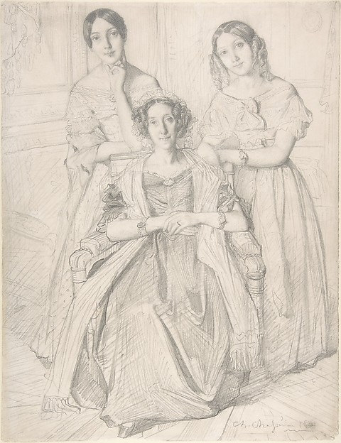 Théodore Chassériau, The Baroness Duperré and Her Daughters
