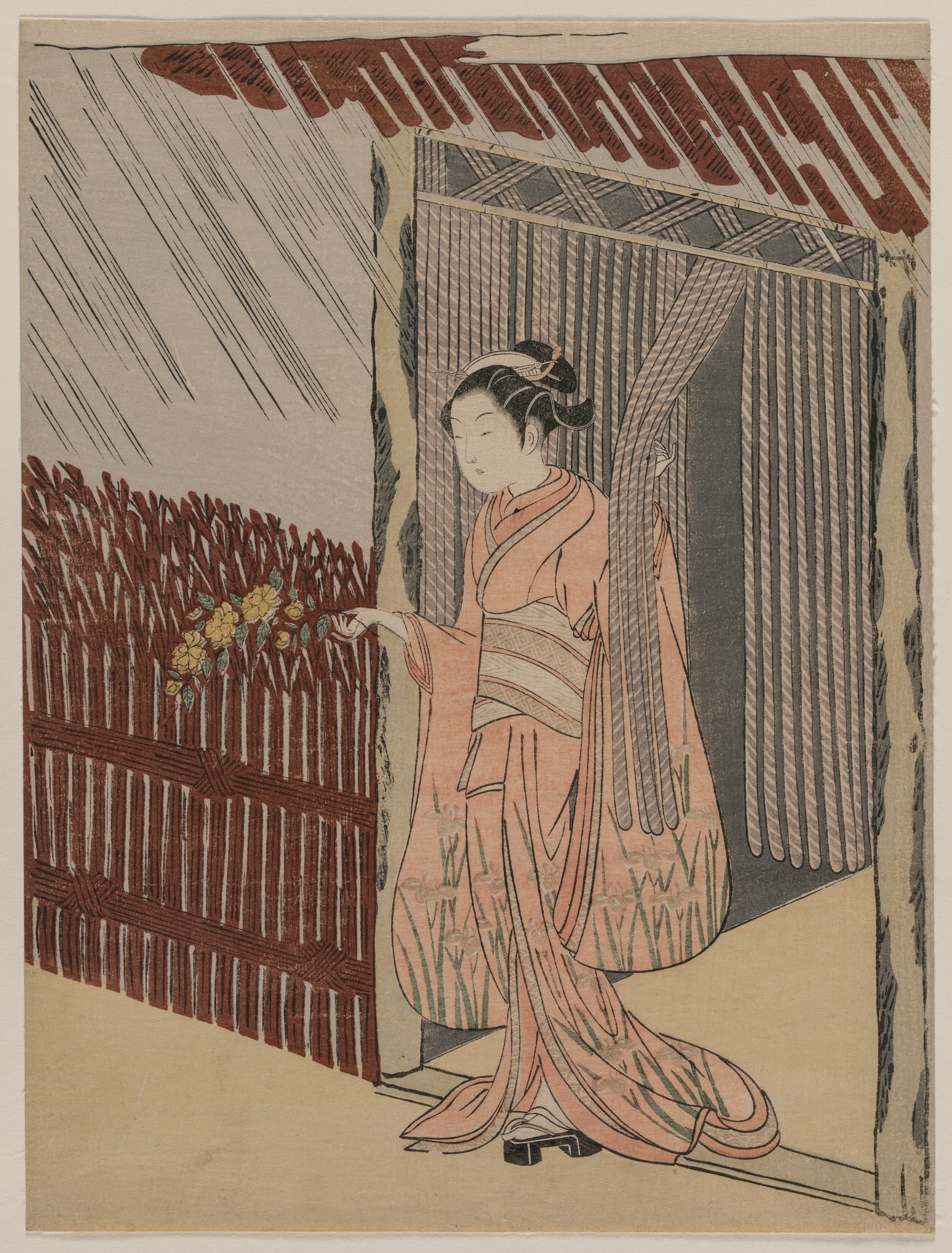 Suzuki Harunobu, A Girl Dressing in Pink