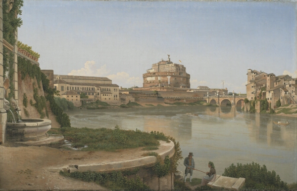 C.W. Eckersberg, Udsigt over Tiberen fra Trastevere mod Engelsborg