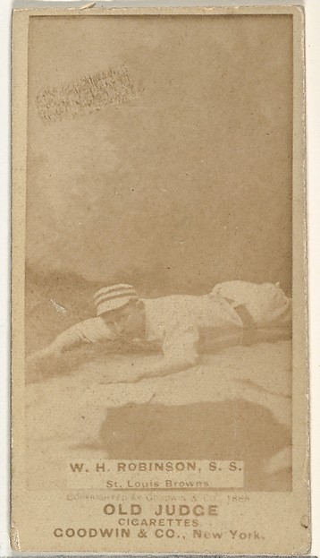 Goodwin & Company, William H. "Yank" Robinson, Shortstop, St. Louis Browns, from the Old Judge series (N172) for Old Judge Cigarettes