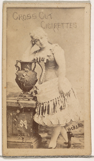 W. Duke, Sons & Co., Card Number 59, Vickers, from the Actors and Actresses series (N145-1) issued by Duke Sons & Co. to promote Cross Cut Cigarettes