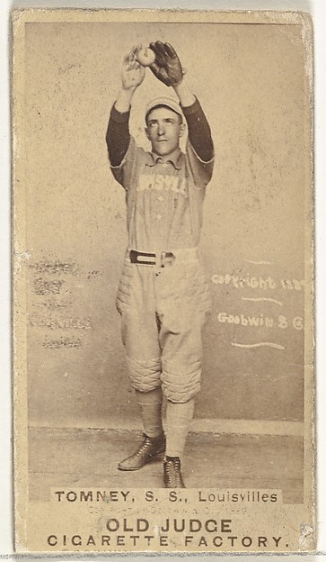 Goodwin & Company, Philip H. "Buster" Tomney, Shortstop, Louisville Colonels, from the Old Judge series (N172) for Old Judge Cigarettes