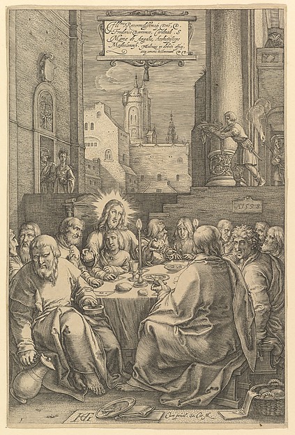 Hendrick Goltzius, The Last Supper, from "The Passion of Christ"