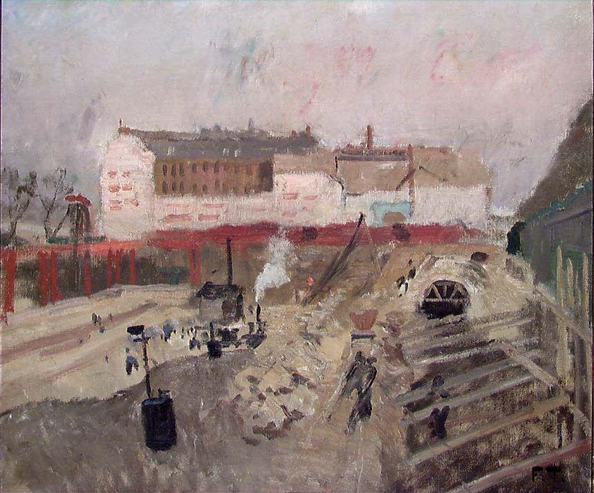Frits Thaulow, Gare d'Orleans in Paris under Construction
