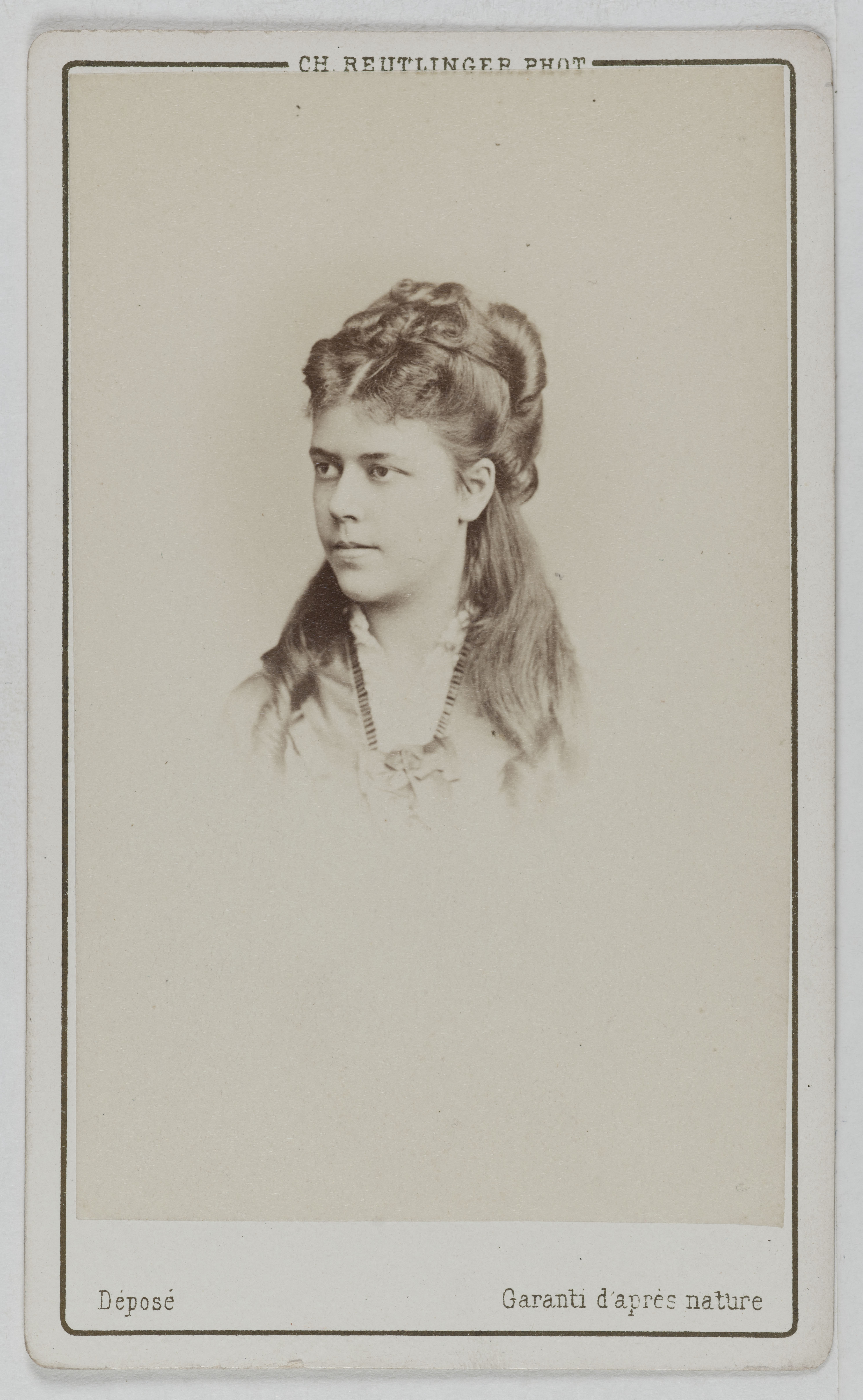 Charles Reutlinger, Portrait de la vicomtesse de Lesseps, (née Hélène Autard de Bragard, ép. Ferdinand de Lesseps)