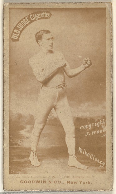 Goodwin & Company, Mike Cleary, from the Celebrities and Prizefighters series (N174) for Old Judge Cigarettes