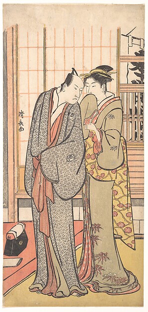 Torii Kiyonaga, Ichikawa Yaozo III with a Lady