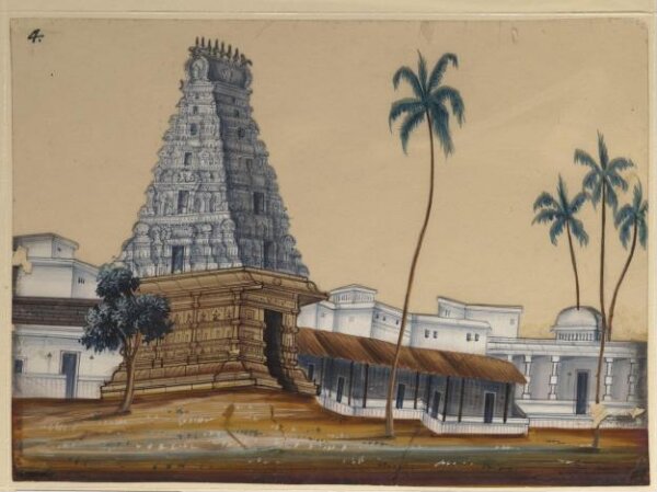 Unknown, One of sixteen paintings of unidentified South Indian temples.