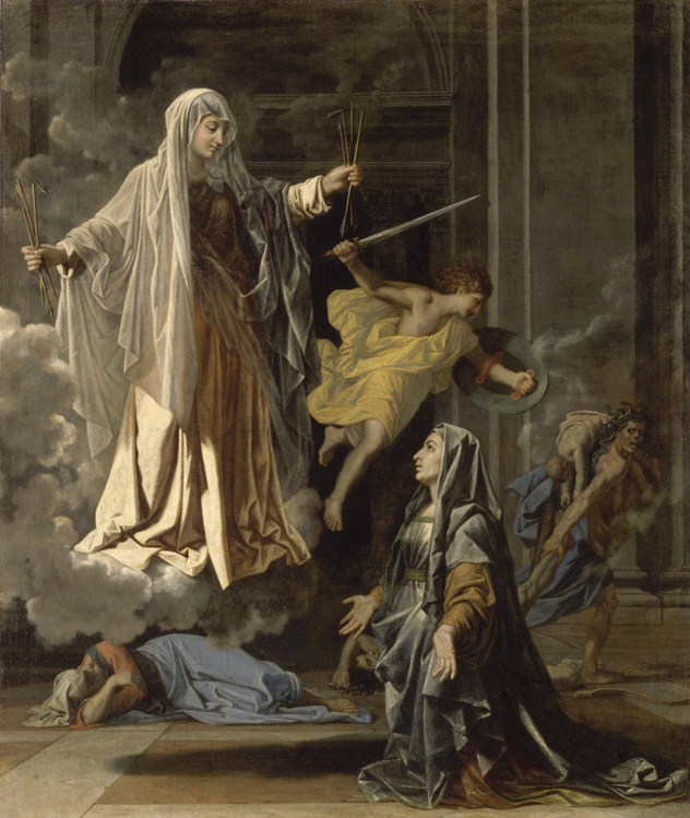 Nicolas Poussin, Saint Frances Announcing the End of the Plague in Rome
