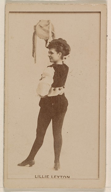 Kinney Brothers Tobacco Company, Lillie Leyton, from the Actresses series (N245) issued by Kinney Brothers to promote Sweet Caporal Cigarettes
