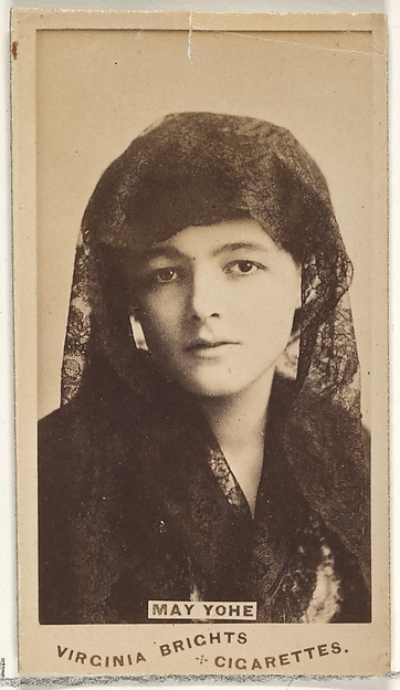 Allen & Ginter, May Yohe, from the Actors and Actresses series (N45, Type 1) for Virginia Brights Cigarettes