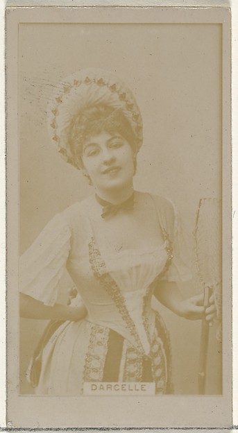 W. Duke, Sons & Co., Mlle. Darcelle, from the Actors and Actresses series (N145-8) issued by Duke Sons & Co. to promote Duke Cigarettes