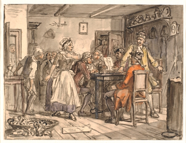 Wilhelm Marstrand, "Collegium politicum" (Den politiske kandestøber)