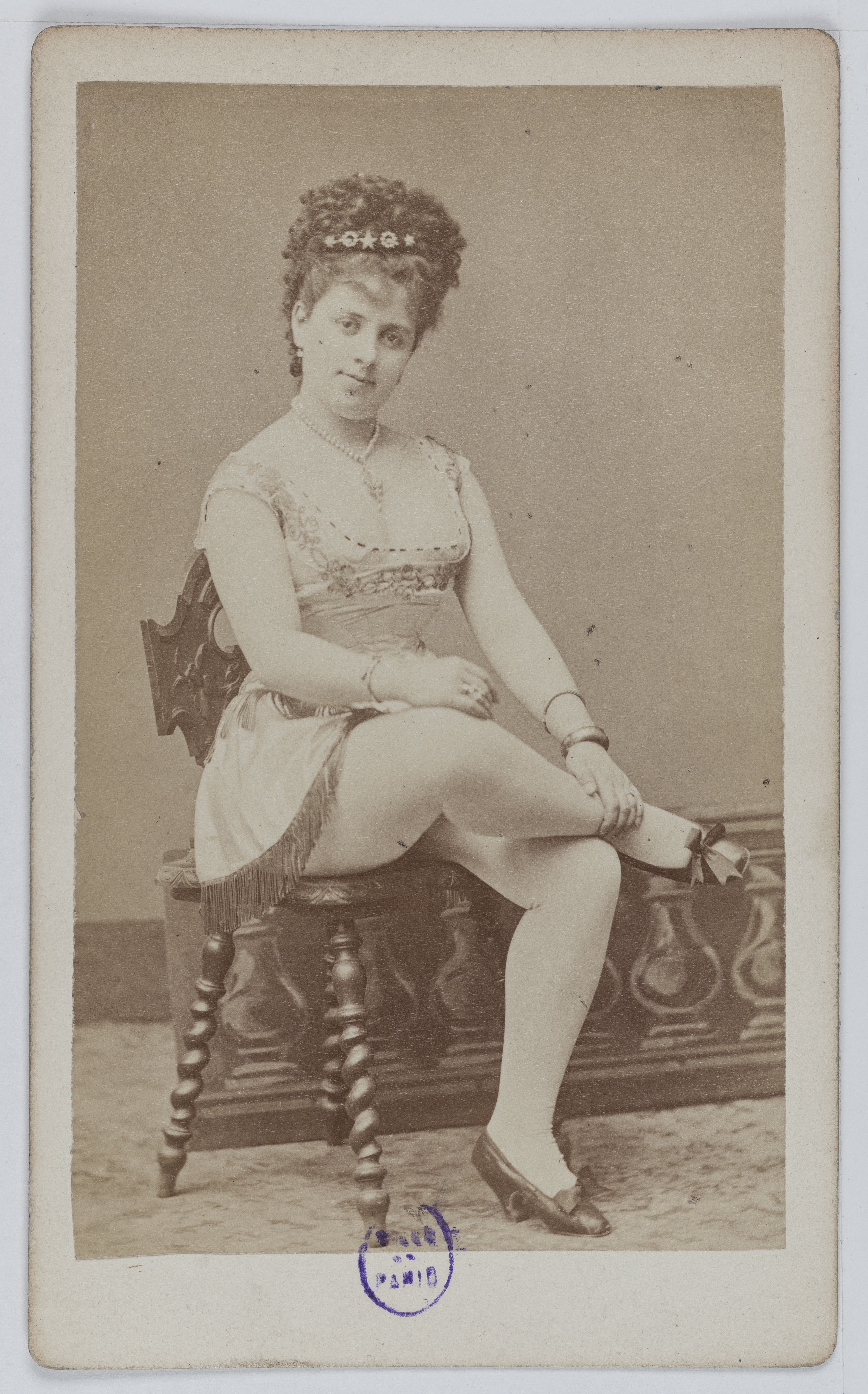 Anonyme, Portrait de Blanche Marie Eugénie Querette, actrice de théâtre entre 1868 et 1880.